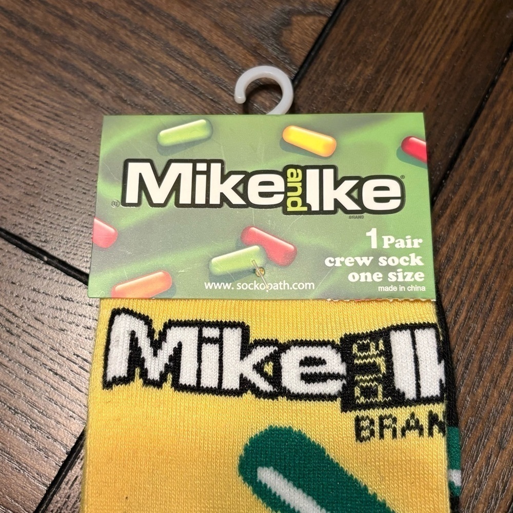 3/$20 Mike and Ike Candy Novelty Socks Food Snack Crew Mens Womens NWT - Picture 5 of 6
